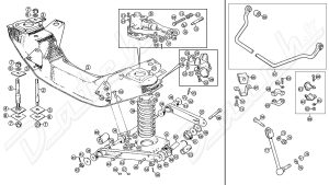 SUSPENSION AVANT MGB