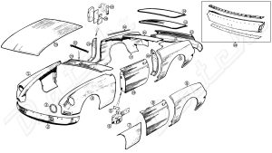 PANNEAUX - TOLERIE EXTÉRIEURS MGB