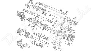 GEARBOX (INTERNAL) MGB 3 SYNCHROS