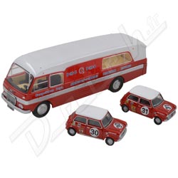 MINIATURE CAMION (1/76eme) ET 2 MINI COOPER S (BMC COMPETITION) OXFORD