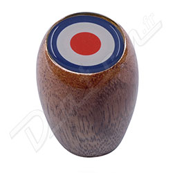 POMMEAU DE LEVIER DE VITESSES MINI BOIS COCARDE/CIBLE