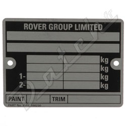 PLAQUE CHASSIS (ROVER) MINI