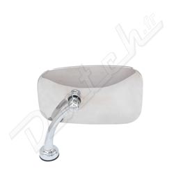 RETROVISEUR D'AILE (BRAS COURBE) RECTANGLE LARGE (PLAT)