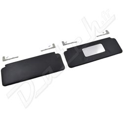 SUNVISOR MINI 1967-2000 (WHITE/BLACK) PAIR WITH BRACKETS