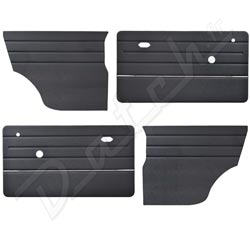 GARNITURE INTERIEURE MINI (NOIR/MOULURE CHROME) AVANT+ARRIERE