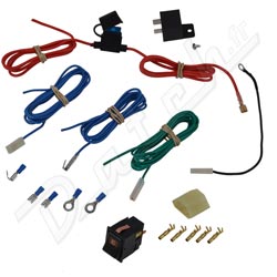 KIT CONNEXION PHARES ADD./ANTI-BROUILLARD (RELAI 12v-30A) + INTER (COSSES)
