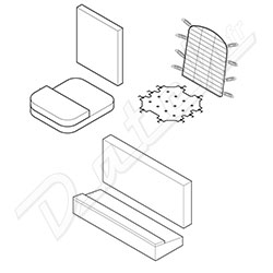 MOUSSE DE SIEGE MINI (AVANT/ARRIERE) 1962-1967 (KIT) BREAK