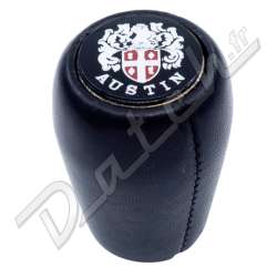 POMMEAU DE LEVIER DE VITESSES MINI CUIR + BADGE "AUSTIN"