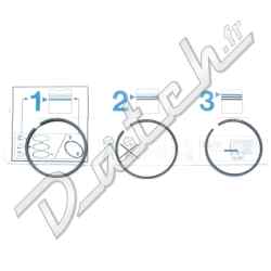 SEGMENTS SERIE-A 1275 "HAUTE COMPRESSION" (+40) 4 PISTONS (GOETZE)