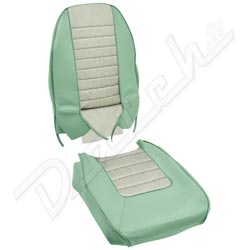 HOUSSE DE SIEGE MINI (VERT CLAIR/GOLD BROC) AVANT (COOPER mk1) UN SIEGE