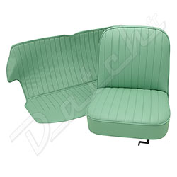 FRONT+REAR S/KIT P/GREEN STITCHED