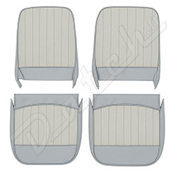 HOUSSE DE SIEGE MINI (GRIS CUMULUS/FLECK) AVANT 1959-1967  (8 COTES)