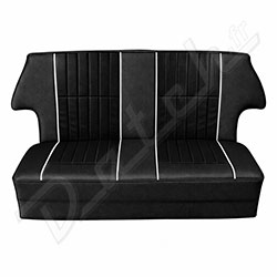 R/SEAT KIT LEATHER (MINI 96-00) BLACK/SILVER