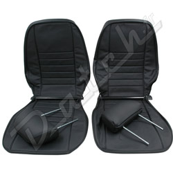 HOUSSE DE SIEGE MINI (NOIR) AVANT  (CUIR) 1996-2000 HORIZONTAL