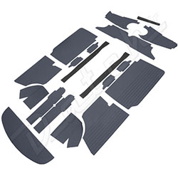  PACK GARNITURES INTERIEURES MINI (GRIS FONCE) 1962-1969 + TDB OVAL