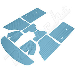  PACK GARNITURES INTERIEURES MINI (BLEU CLAIR)  1973-2000 (8 COTES)