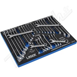AF/IMPERIAL & METRIC COMBINATION SPANNER SET (32 PIECES)