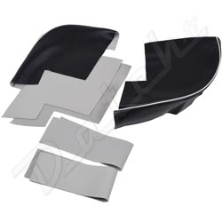 TR6 62-68 WHEEL ARCH COVERS BLK/WHIT