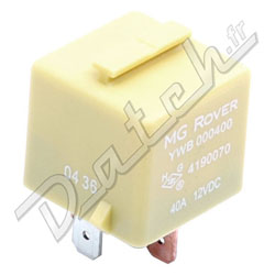 RELAIS  4 POLES (30-85-86-87) 12v-40a (JAUNE)