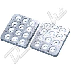 ELARGISSEUR DE PEDALE FREIN/EMBRAYAGE (ALU PERFORE)