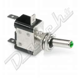 INTERRUPTEUR A BASCULE 2P (CHROME A LED) VERT