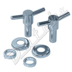 ECROU DE CACHE-CULBUTEURS (SERIE-A/SERIE-B) "T" CHROME (KIT)