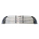 CALANDRE MINI 1959-1967 ( 7 LAMES) OUVERTURE EXTERIEUR (LAITON) CHROME