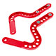CHARNIERE DE CAPOT MINI 1971-2000 "RETROSPORT" (LA PAIRE) ALU (ROUGE)