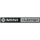 MOTIF DE BADGE DE MALLE MINI RECTANGULAIRE "MINI CLUBMAN" NOIR/GRIS