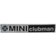 BADGE DE MALLE MINI RECTANGULAIRE "MINI CLUBMAN" GRIS/NOIR