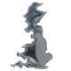 BADGE DE MALLE MINI ANGLETERRE (CHROME)