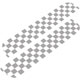 DECAL - BOOT STRIPES CHEQUER CUT - SILVER