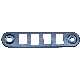 PORTE-INTERRUPTEURS MINI 1967-1992 (4 INTER/TROU EN D) NOIR