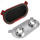 FILTRE A AIR HS2/H2 DOUBLE "ITG" + CORNETS STUBSTACK (MED)