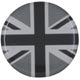 BADGE AUTOCOLLANT 27mm "UNION JACK" (NOIR/GRIS)
