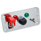 PORTE-INTERRUPTEURS BOUTON POUSSOIR + 2 INTERRUPTEURS + 2 TEMOINS