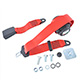CEINTURE ARRIERE (3 POINTS) AVEC ENROULEUR (ROUGE)
