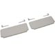 SUNVISOR MINI 1967-2000 (WHITE/BLACK) PAIR WITH BRACKETS