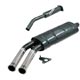 MANIFLOW EXHAUST 1-3/4" (44MM) TWIN SIDE EXIT (STD) ON CAT (+SILENCER)