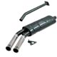MANIFLOW EXHAUST 1-3/4" (44MM) TWIN SIDE EXIT (STD) ON CAT (NO SIL.)