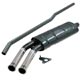 MANIFLOW EXHAUST 1-3/4" (44MM) TWIN SIDE EXIT (STD) ON LCB (NO SIL.)