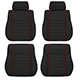  PACK DE HOUSSE DE SIEGE MINI 1993-1996  (CUIR) NOIR/ROUGE COOPER