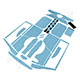  PACK GARNITURES INTERIEURES MINI (BLEU CLAIR) BREAK 1962-1970 +TDB OVAL