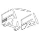 EARLY MKI TRAVELLER REAR TRIM KIT FOR CARS WITH INTERNAL PETROL TANK