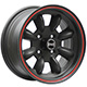 JANTE MINI ULTRALITE 7x13 NOIR + FILET ROUGE