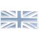 BADGE UNION JACK 100x55 (CHROME) ADHESIF