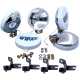PHARES ADD 140mm CHROME WIPAC (LONGUE PORTEE ANTI-BROUILLARD)+PATTES INOX