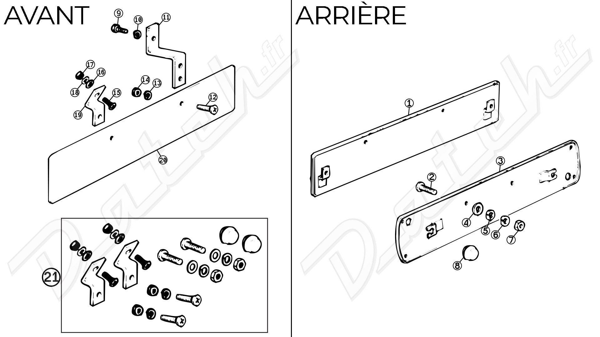 Ver peça N° 6 do esquema MATRÍCULA DA MGB