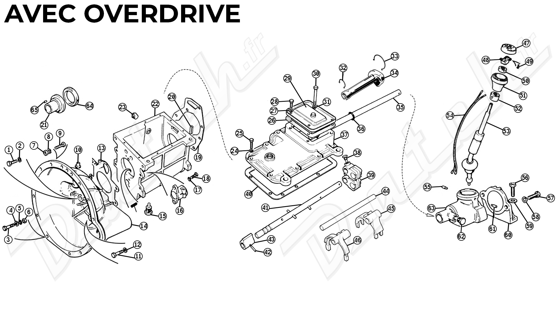 BOITE DE VITESSE/OVERDRIVE SPITFIRE
