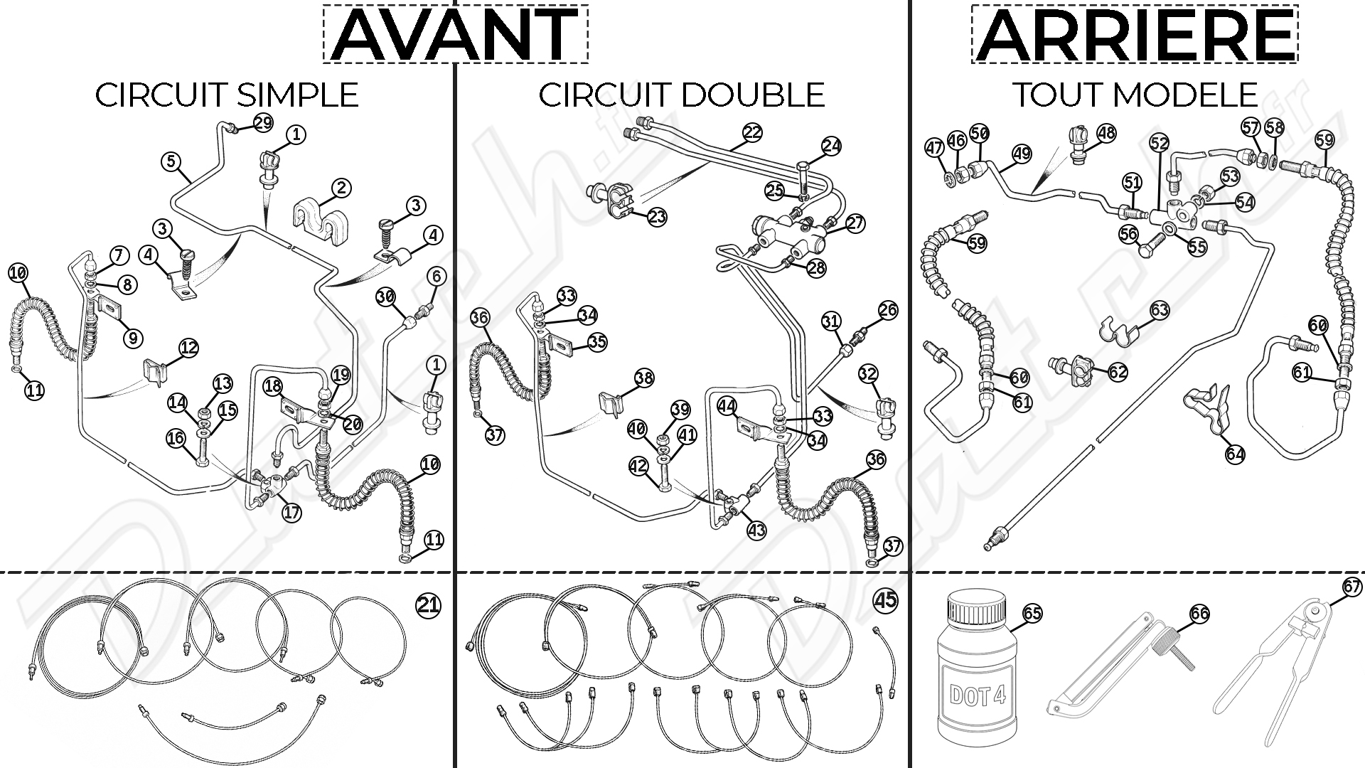 CIRCUIT HYDRAULIQUE DE FREIN SPITFIRE